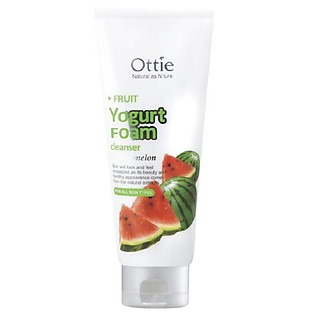 "Sữa Rửa Mặt Giữ Ẩm , Làm Mềm Da Yogurt Dưa Hấu Ottie Fruit Yogurt Foam Cleanser Watermelon - 0503 (150Ml)"