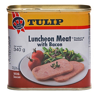 Thịt Hộp Tulip Luncheon Meat 15% Bacon 340G