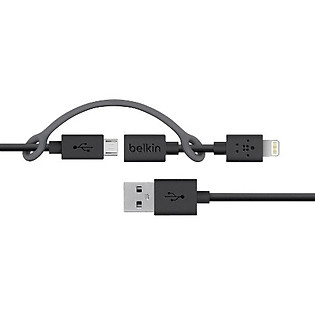Cáp Micro USB & Lightning Belkin F8j080bt03-BLK 90Cm