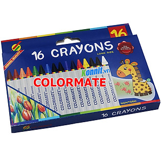 Bút Sáp Màu 16 Cây Hộp Giấy Colormate - CRAYONS-16P
