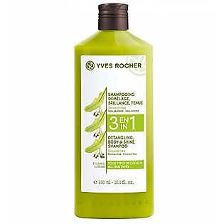 Dầu Gội 3 Trong 1 Dưỡng Tóc Suôn Mượt Yves Rocher Detangling Body Ans Shine Shampoo (300Ml) - Y101902