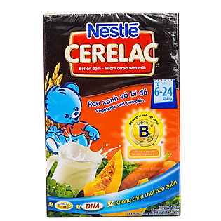 Bột Ăn Dặm Nestle Cerelac - Rau Xanh Và Bí Đỏ (200G)