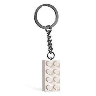 Móc Chìa Khóa LEGOKEYCHAIN - Keychain 2X4 Stud White 4510080