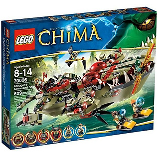 Mô Hình LEGO Tàu Chiến Đấu Cá Sấu (609 Mảnh Ghép) - 70006