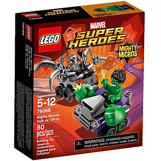 Mô Hình LEGO Super Heroes - Người Khổng Lồ Xanh Đại Chiến Ultron 76066 (80 Mảnh Ghép)