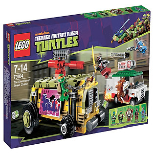 Mô Hình LEGO Ninja Turtles TM Rượt Đuổi Trên Xe Buýt Rùa (657 Mảnh Ghép) - 79104