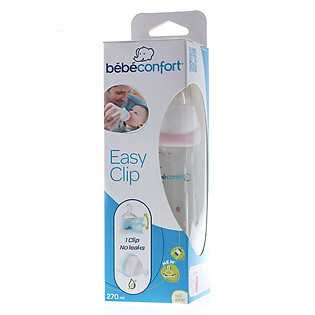 Bình Nhựa Bebe Confort Easy Clip Pre (270Ml) - Hồng