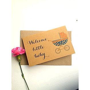 Thiệp Papermix Welcome Little Baby - BB12 (Nâu)