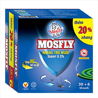 Hộp Nhang Muỗi Mosfly Super Green 36 Khoanh