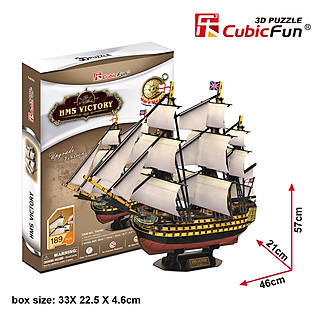 Mô Hình Giấy Cubic Fun: Tàu HMS Victory [T4019h]