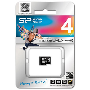 Thẻ Nhớ Silicon Power Micro SD SDHC  4GB Class 4