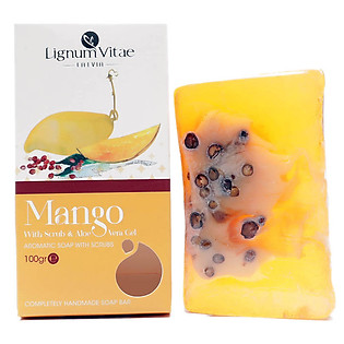 Xà Bông Thiên Nhiên Tẩy Tế Bào Chết - Xoài Và Lô Hội Lignum Vitae Mango With Scrub And Aloe Vera Gel (100G) - 0084-Z