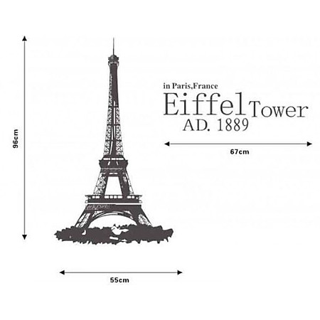 Decal Dán Tường NineWall Eiffel Tower FH011