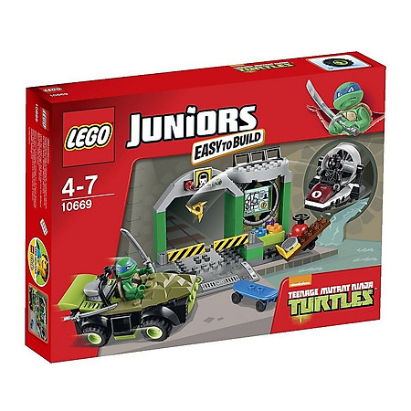 Mô Hình LEGO Juniors Căn Cứ Rùa (107 Mảnh Ghép) - 10669