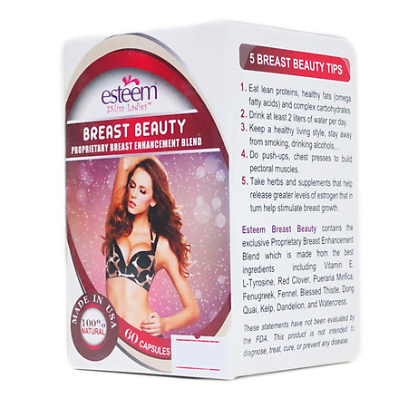 Thực Phẩm Chức Năng Viên Nở Ngực Esteem Esteem Breast Beauty ( Hộp 60 Viên )