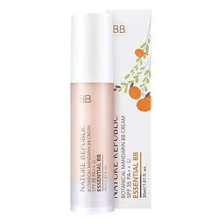 Kem Nền Trang Điểm Nature Republic Botanical Mandarin Essential BB Cream SPF 35 Pa++23 Natural Skin (30ml)