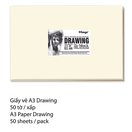 Giấy Vẽ A3 Drawing MANGO - GVA3 DR-50
