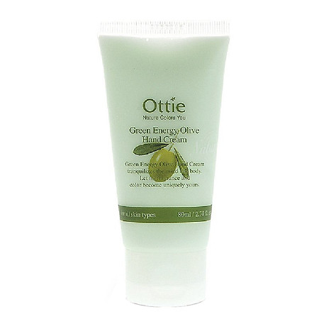 Kem Dưỡng Da Tay Cao Cấp Hương Thiên Nhiên Ottie Green Energy Olive Hand Cream - 1601 (80ml)