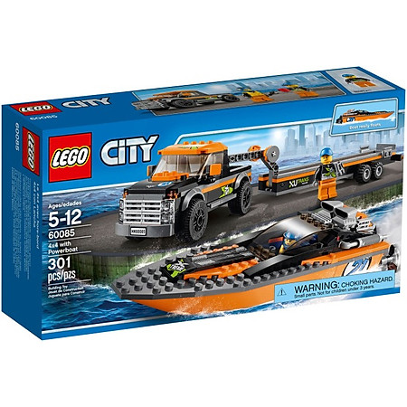 Mô Hình LEGO City - Xe Kéo Và Canô 60085