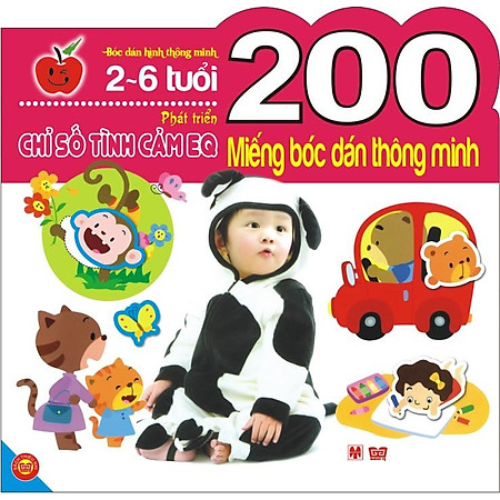 200 Miếng Bóc Dán Thông Minh - Phát Triển Chỉ Số Tình Cảm EQ (2-6 Tuổi)