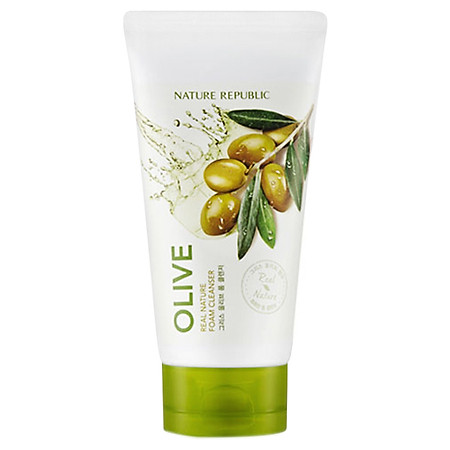 Sữa Rửa Mặt Chiết Xuất Hạt Olive Nature Republic Real Nature Olive Foam Cleanser (150ml)