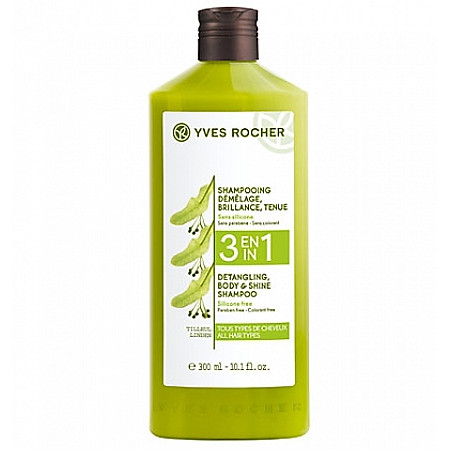 Dầu Gội 3 Trong 1 Dưỡng Tóc Suôn Mượt Yves Rocher Detangling Body Ans Shine Shampoo (300ml) - Y101902