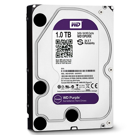 Ổ Cứng Trong PC WD 1TB  (64MB) 3.5″ Purple™