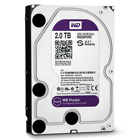 Ổ Cứng Trong PC WD 2TB (64MB) 3.5″ Purple™