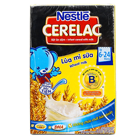 Combo 2 Hộp Bột Ăn Dặm Nestle Cerelac - Lúa Mì Và Sữa (200g)