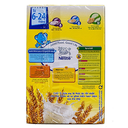 Combo 2 Hộp Bột Ăn Dặm Nestle Cerelac - Lúa Mì Và Sữa (200g)