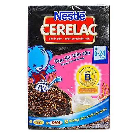 Combo 2 Hộp Bột Ăn Dặm Nestle Cerelac - Gạo Lức Trộn Sữa (200g)