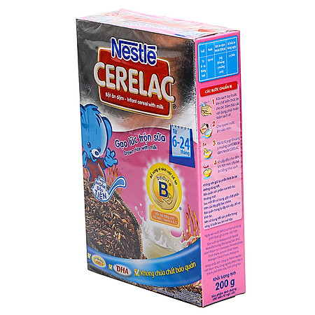 Combo 2 Hộp Bột Ăn Dặm Nestle Cerelac - Gạo Lức Trộn Sữa (200g)