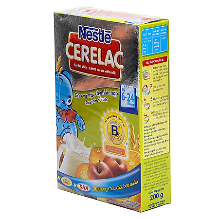 Combo 2 Hộp Bột Ăn Dặm Nestle Cerelac - Gạo Và Trái Cây (200g)