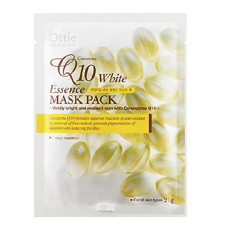 Mặt Nạ Dưỡng Da Chống Lão Hóa Q10 Ottie Coenzyme Q10 White Essence Mask Pack - 5503 (Miếng 21g)