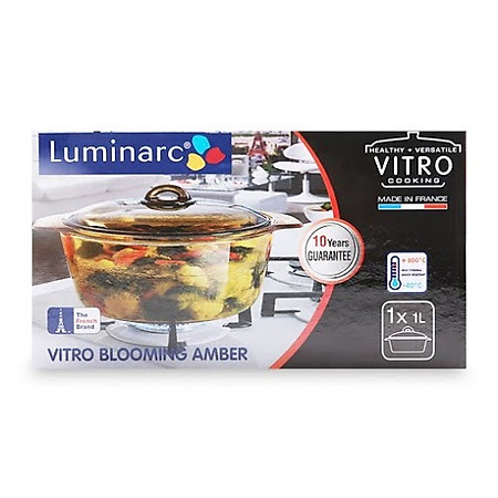 Nồi Thủy Tinh Luminarc Vitro Blooming Amberline H6721 – 1 Lít