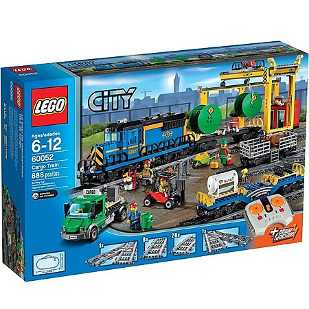 Mô Hình LEGO City Xe Lửa Vận Tải (888 Mảnh Ghép) - 60052