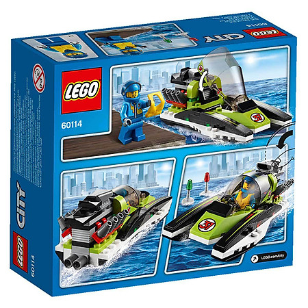 Mô Hình LEGO City Great Vehicles - Thuyền Đua 60114 (95 Mảnh Ghép)