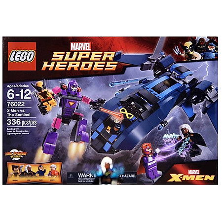 Mô Hình LEGO Super Heroes Dị Nhân Đương Đầu Lính Canh (336 Mảnh Ghép) - 76022