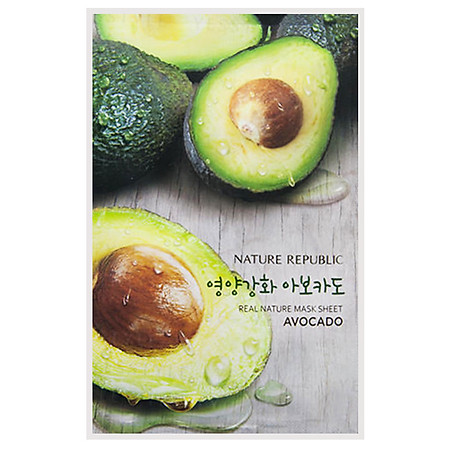 Mặt Nạ Trái Bơ Dưỡng Mềm Mịn Nature Republic Real Nature Avocado Mask Sheet (23ml)
