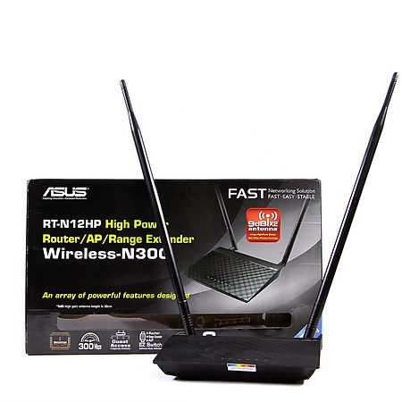 ASUS RT-N12HP - Bộ phát Wifi Công suất cao Chuẩn N Tốc Độ 300Mbps Mở rộng sóng