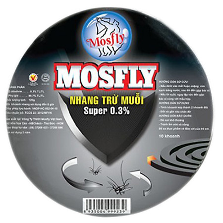Hộp Nhang Muỗi Mosfly Super Black 10 Khoanh (72)