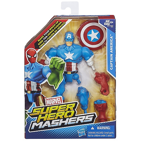 Mô Hình Super Hero Mashers - Captain America Phiên Bản Kết Hợp A6827/A6825