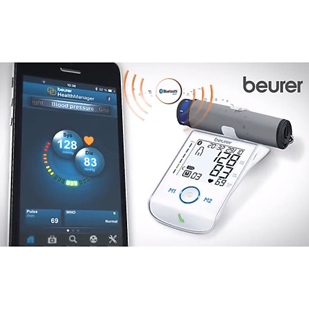 Máy Đo Huyết Áp Công Nghệ Bluetooth Pin Khô Beurer BM85