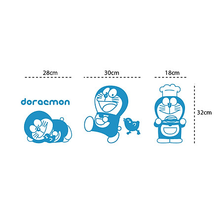 Decal Dán Tường NineWall Doraemon C327