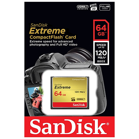 Thẻ Nhớ CF Extreme 800X SanDisk 64GB - 120MB/s