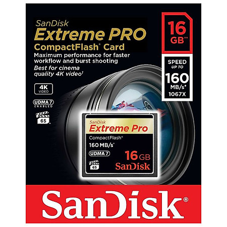 Thẻ Nhớ CF Extreme Pro 1067X  SanDisk 16GB - 160MB/s