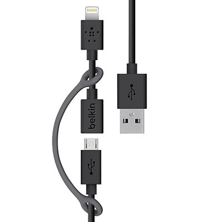 Cáp Micro USB & Lightning Belkin F8J080bt03-BLK 90cm