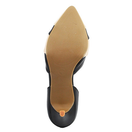 Giày Cao Gót Phối Màu Sọc Ngang G Alanti GS14-011-40-DN - Đen Phối Kem Đậm