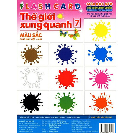 Flashcard Thế Giới Xung Quanh 7 - Màu Sắc