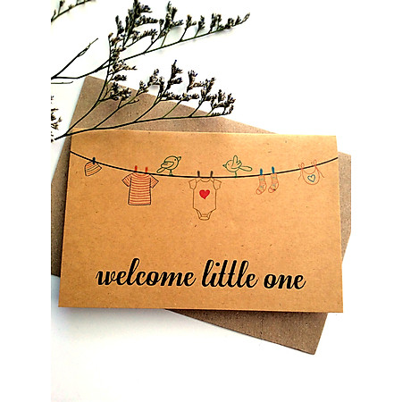 Thiệp Papermix Welcome Little One - BB10 (Nâu)